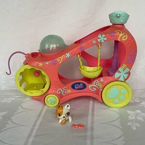 LPS Littlest Pet Shop Paw Powered Cruiser Car w Dog Pet #127 and Accessory 2009